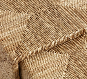 โต๊ะสานทรงสี่เหลี่ยมทำจากวัสดุเป็นมิตรต่อสิ่งแวดล้อมของตกแต่งบ้านเฟอร์นิเจอร์บ้าน - Product Image 3