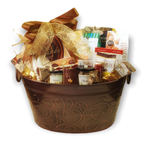 Panier-cadeau en métal, revêtement poudré, design vintage classique, écologique, fait main, personnalisable, pour la maison, le jardin, fleurs artificielles