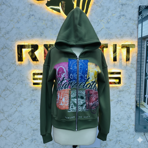 Sweat à capuche zippé avec logo personnalisé le plus demandé Puff Printed fabriqué en usine prix bon marché sweats à capuche pour hommes vente à chaud - Product Image 3