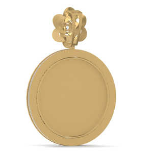 Élégant pendentif en argent sterling 925 avec photo ronde en moissanite et diamant plaqué or, fleur, halo, bordure, pendentifs à breloques - Product Image 5