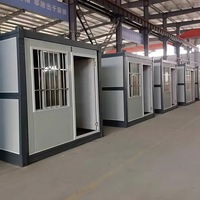 Mini-villa pliable de 20 pieds, préfabriquée, mobile, conteneur de showroom, maison mobile avec toilettes portables