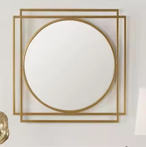 Miroir mural en métal de style classique Miroir design personnalisé Restaurant Bordure unique BathroMirrorom - Product Image 3