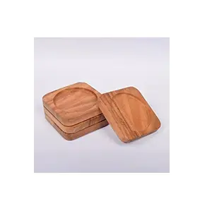 Square Shape Olive Wooden Coaster Kitchen Mat Table Decoration Protects Furniture Coffee Mug Drinks Cup Coasters Acacia Wood Use