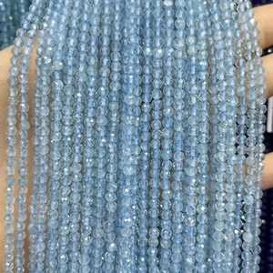 Ocean Glow Naturel Topaze Bleue Perles Rondes À Facettes AGorgeous Choix Premium Pour La Fabrication De Bijoux Classique Créations De Luxe Expansives - Product Image 1