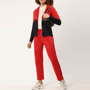 Survêtements d'hiver décontractés pour femmes en coton de haute qualité, ensemble 2 pièces long avec fermeture éclair, séchage rapide et respirant - Product Image 4