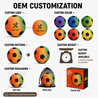 Ballon de football d'entraînement en mousse PU taille 5, toucher doux, fabrication directe usine, taille personnalisée OEM, vente en gros, ballon de football silencieux