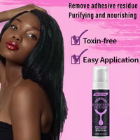 Shampoo nettoyant pour perruques Lace Front, mousse nettoyante à action rapide pour la colle de perruque