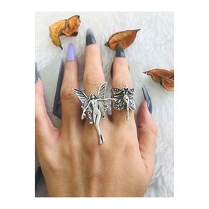 Angel doppio anello regolabile Set