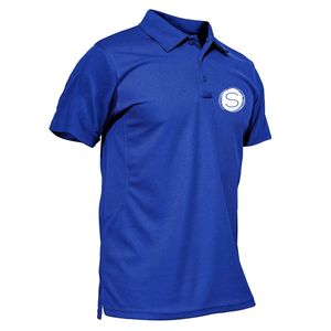 Camisetas simples de golf para hombre con logotipo bordado personalizado deportes de lona para polo - Product Image 1