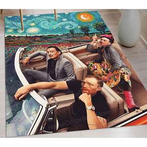 Tapis Frida Van Gogh Dali, Tapis antidérapant, Tapis imprimé célèbre, Tapis gobelin - Product Image 3