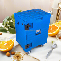Conteneur isotherme en plastique pour aliments chauds et froids, chariot de service pour buffet, capacité de 90L à 130L, pour restaurants et services de traiteur