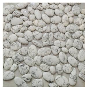 Cabujón de ágata de howlita natural, producto de piedras preciosas de corte ovalado Suelto - Product Image 3