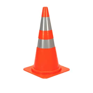 Big Base 75 Cm Road Cone Flexible PVC Safety Traffic Cone