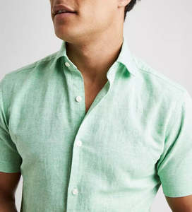 Verano nueva tendencia verano algodón Turn Down Collar Fitness camisas botón completo Polo camiseta - Product Image 2