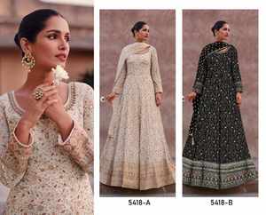 Tenue de créateur Heavy Fox Georgette Salwar Suit & Dupatta With Multi Thread Jari and Sequence Embroidery Stich Work for Sale - Product Image 3