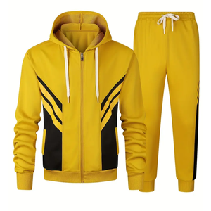 Vente en Gros Hommes Personnalisable Couleur Design Fermeture à Cordon Polyester/Coton Survêtement Sportswear Vendeur Ensemble Coupe-Vent - Product Image 1