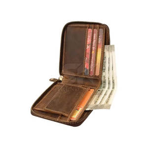 Portefeuille en cuir PU à fermeture éclair intégrale, vente en gros d'usine, nouveau design, taille personnalisée - Product Image 3