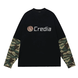 Dernier modèle de t-shirt de haute qualité à manches longues délavé à l'acide surdimensionné avec logo personnalisé pour hommes, à prix de gros - Product Image 6