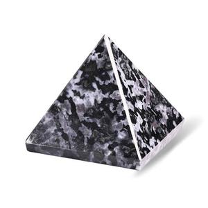 Vente en gros de pierre d'agate naturelle sculptée, pyramide de guérison en cristal, modèle de pierre précieuse Indigo Gabbro pour la méditation et la mascotte - Product Image 1