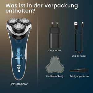 Rasoir électrique pour homme avec tondeuse de précision, utilisation humide/sèche, étanche IPX7, rasoir facial avec indicateur de charge et fonction lavable - Product Image 3