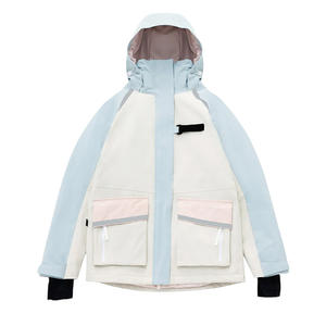 Chaqueta de esquí personalizada de fabricante OEM para mujer con ajuste a prueba de viento, tela impermeable, Impresión de logotipo y soporte de marca - Product Image 1