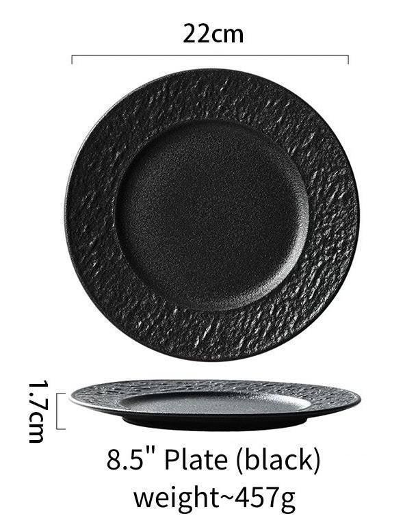 8.5" round Plate (Black)