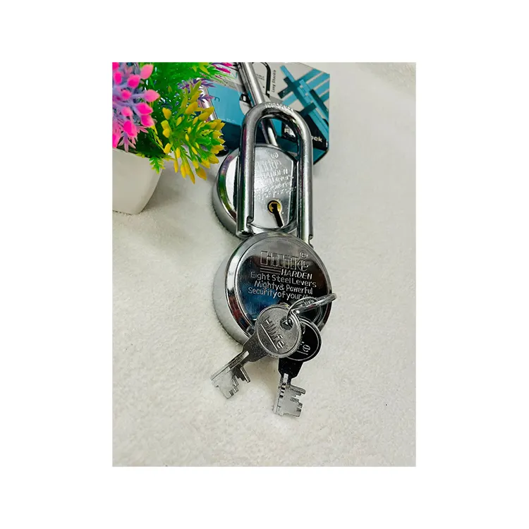 Hilife กุญแจยาว50มม. 3ปุ่มเหล็กเคลือบสแตนเลสประตูใช้แม่กุญแจ