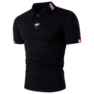 2025 nouvelle couleur unie hommes polos à manches courtes mode décontractée été revers hommes hauts - Product Image 4