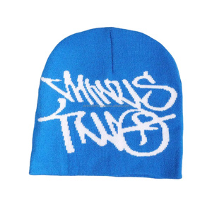 Chapeaux d'hiver de haute qualité Bonnets en tricot avec logo personnalisé et broderie 3D Bonnet en acrylique Jacquard Mohair pour les voyages d'affaires - Product Image 1