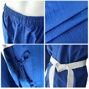 Uniforme ligero de Karate Gi para entrenamiento de artes marciales, juego de cinturón de Judo Aikido con cordón elástico gratuito para Jiu Jitsu - Product Image 5