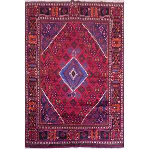Antique Hand Knotted Persian Tabriz Rugs <b>Wool</b> & Cotton, <b>Red</b>, 10'2 X 7', Panr02492 (<b>Red</b> : 10594) - Product Image 1