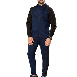 Survêtement personnalisé pour hommes, sweat à capuche zippé et joggers, fabricant de marque privée OEM en tissu lourd. - Product Image 4