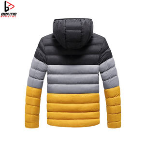 เสื้อแจ็คเก็ตบับเบิ้ลให้ความอบอุ่นสำหรับกีฬาฤดูหนาวสไตล์สตรีทสำหรับผู้ชายเสื้อขนเป็ดแบบบางมีคอตั้งโลโก้ตามต้องการ - Product Image 4