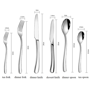 Ensemble de couverts en argent pour une salle à manger moderne, collection de couverts en acier inoxydable durable pour les maisons élégantes - Product Image 4