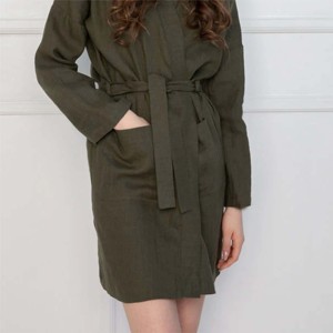 Abrigos de Albornoz de lana para mujer-Cálido y cómodo-Ideal para invierno y relajación - Product Image 4