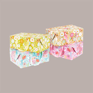 LUCGEL Fournitures de Pâques, Lot de 12 sacs-cœurs floraux en papier, 33,5x23,5x14 cm, Impression numérique, Mélange élégant de couleurs - Product Image 2