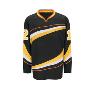Maillot de hockey sur glace personnalisé pour hommes, haute qualité, imprimé par sublimation, nom de l'équipe, logo, respirant, anti-bactérien, protection UV 100% - Product Image 1