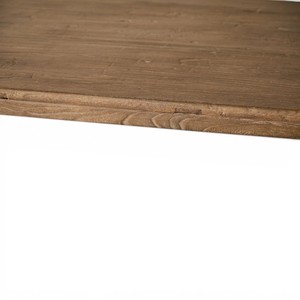 Table à manger rectangulaire rustique en teck massif de 80 pouces, style ferme, 6 places, écologique, facile à assembler, luxe traditionnel - Product Image 5