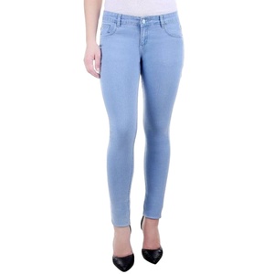 Última moda de las mujeres pantalones de mezclilla cremallera Fly Skinny Fit algodón/Spandex al por mayor OEM de alta calidad de diseño personalizado - Product Image 1