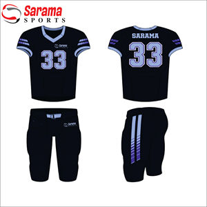 Personalizado al por mayor sublimado de alta calidad último estilo americano camisetas de fútbol y pantalón conjunto uniforme americano, - Product Image 2
