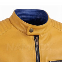 Veste d'hiver en cuir imperméable style Cafe Racer, prix de gros, faible MOQ