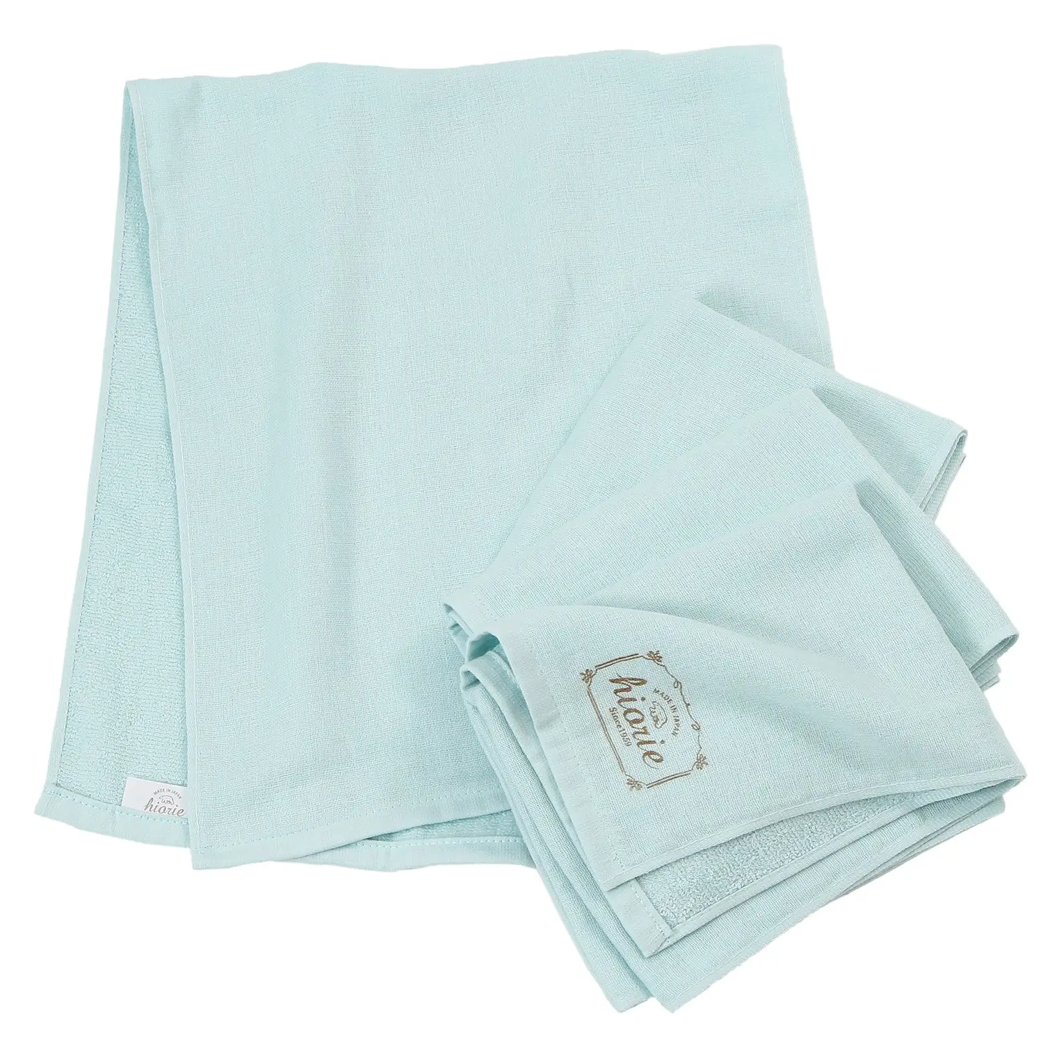 [Wholesale Products] HIORIE Osaka Natural Color Gauze Towel 100% Cotton Hand Towel 34cm*85cm Low MOQ Washable Quick Dry Sky Blue