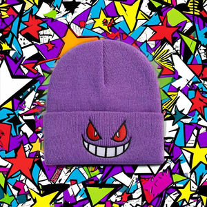Gorros de Anime, gorro bordado de dibujos animados, gorro de punto para otoño e invierno, gorros cálidos de Gengar para Navidad, Halloween, Pascua - Product Image 6
