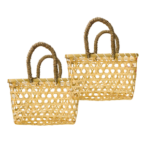 Panier-cadeau en bambou et en herbe de mer, panier-cadeau élégant, fait à la main, emballage cadeau populaire, vente chaude - Product Image 1