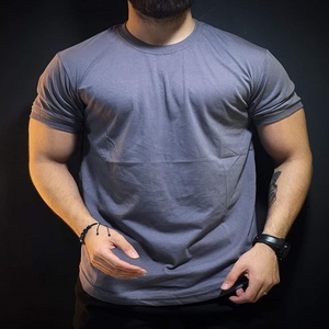100% algodón liso camiseta de gran tamaño peso pesado con estampado de logotipo personalizado para hombres tela de punto sólido - Product Image 2