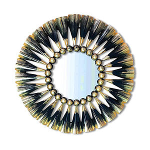 Classic <b>wall</b> <b>mirror</b> <b>for</b> Home Hotel <b>Bathroom</b> Blue color Decorative <b>wall</b> <b>mirror</b> Modern <b>Wall</b> Mounted <b>Mirror</b> Round Shape <b>wall</b> <b>mirror</b> - Product Image 4