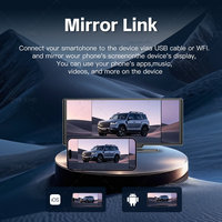 Kamera dasbor mobil nirkabel 4K terbaru, kamera dengan layar sentuh 10.26 inci IPS, kontrol suara otomatis Android, Monitor mobil BT