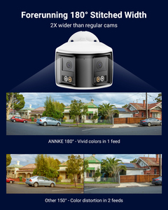 Annke fcd600 6MP ống kính kép 180 độ toàn cảnh Bullet ai PoE ip <span class=keywords><strong>camera</strong></span> hai chiều âm thanh thông minh lai ánh sáng IP67 mạng Máy ảnh - Product Image 2