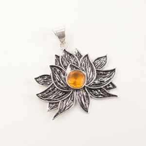 Collar Elegante Hecho a Mano con Gema de Citrino en Forma de Pera, Chapado en Oro sobre Plata de Ley 925, Regalo de Piedra de Nacimiento de Noviembre para Mujer - Product Image 5