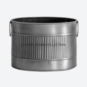 Bac à plantes de jardin galvanisé ovale robuste pour les applications polyvalentes de jardinage et de décoration intérieure - Product Image 6